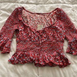 Free People Smocked Top
